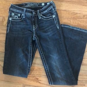 Girls black miss me jeans size 12
